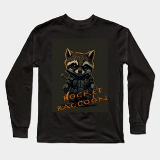 cute Rocket Raccoon Long Sleeve T-Shirt